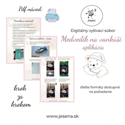 Návod spiaci medvedik na vankúši