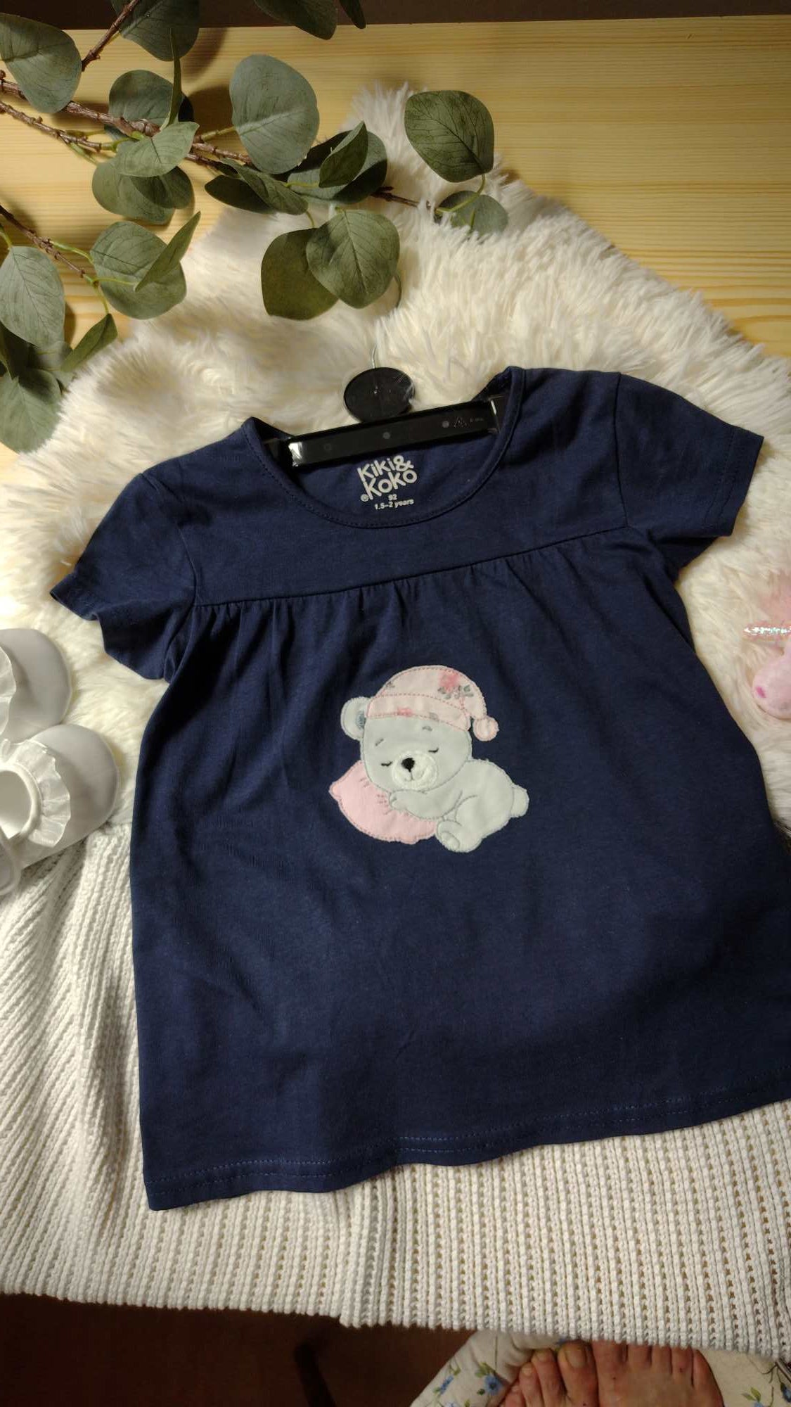 Výšivka medvedik na vankúšu